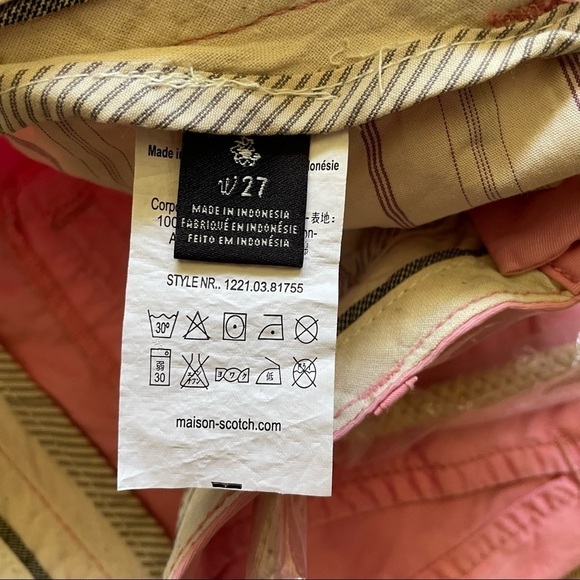 Madison Scotch of Scotch & Soda Pink Low Rise Mini Shorts w/Rope Belt NWT Sz.27 - Picture 9 of 10